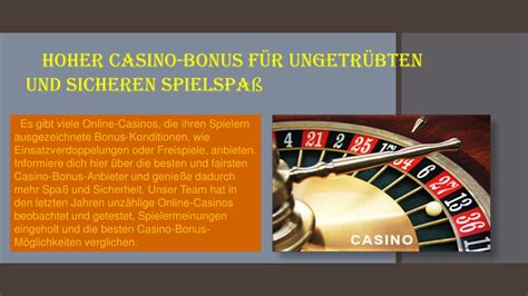 hoher casino bonus